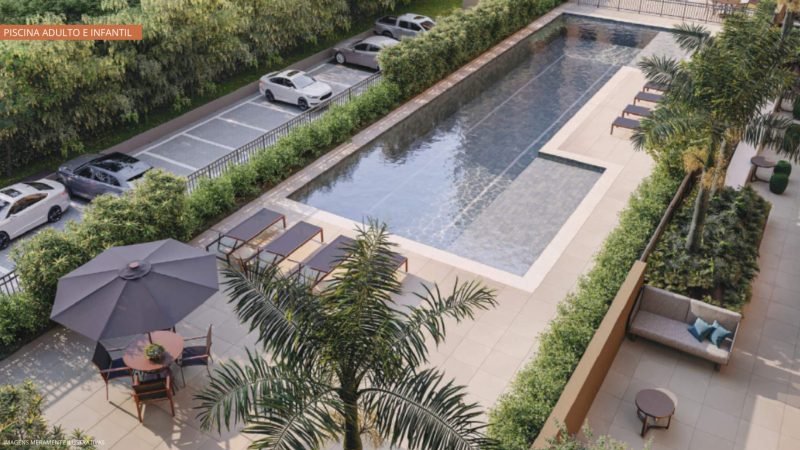 Piscina adulto e infantil para desfrutar com sua família.